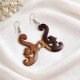 New Collection Wood Earrings Unique Model Design